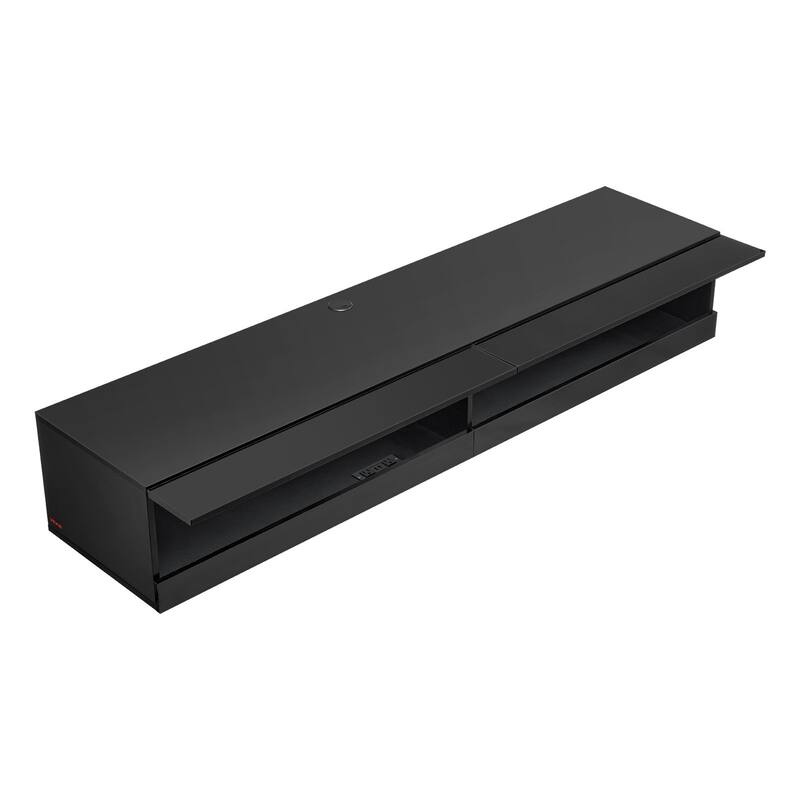 Floating TV Stand, 71 in Wall Mount Entertainment Center with Power Outlet & LED Lights, Modern Floating TV Shelf with 2 Drawers