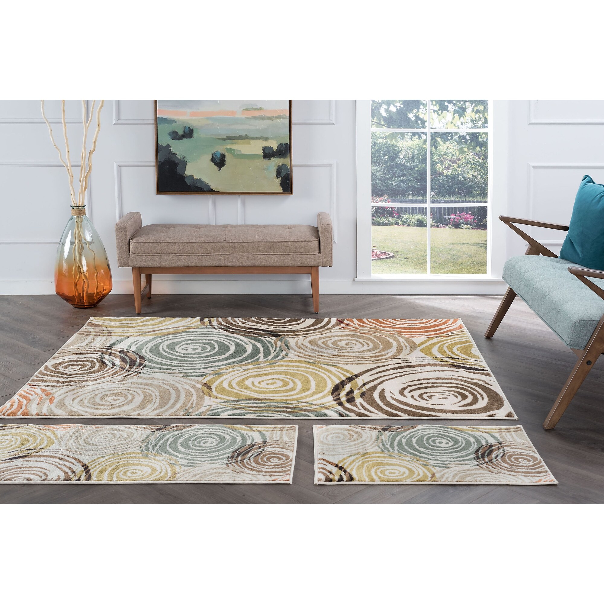 Shop Alise Rugs Decora Contemporary Abstract Three Piece Set 5