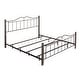 preview thumbnail 9 of 24, Carbon Loft Tiblier Textured Black Metal Bed with Brushed Charcoal Wood Posts