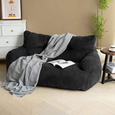 Pamapic Bean Bag Chair, Double Seater Corduroy Lazy Sofa