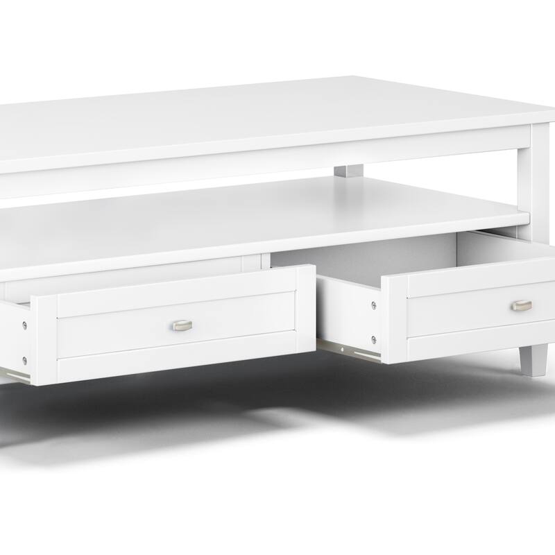 WYNDENHALL Norfolk Wood Transitional Coffee Table - 48 Inches wide