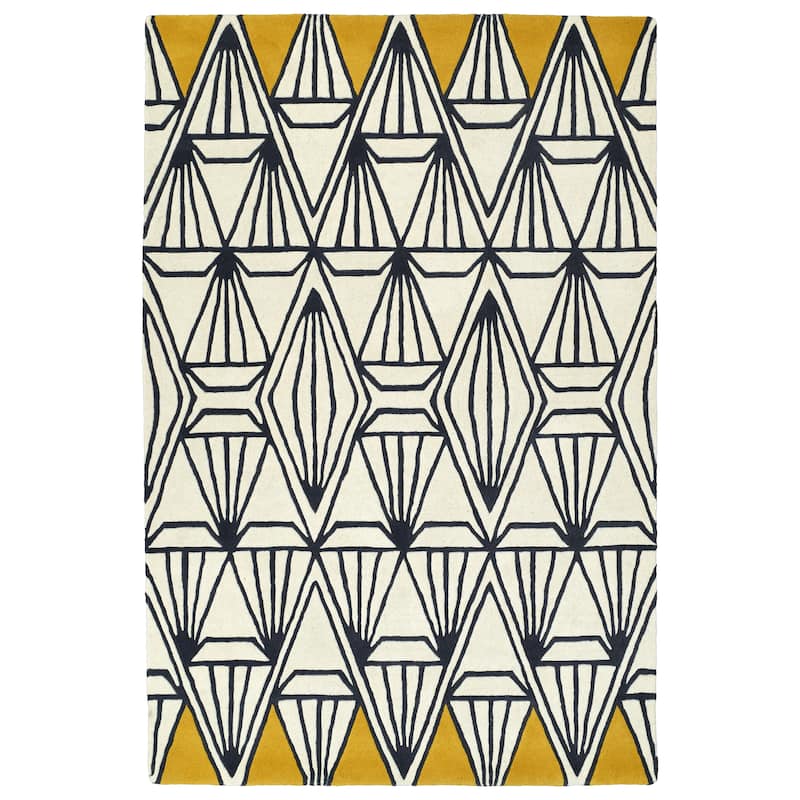Origami Hand Tufted Wool Area Rug