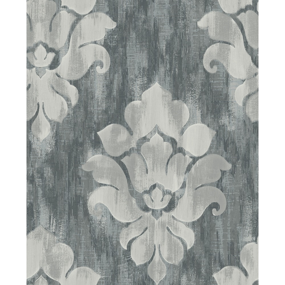Seabrook Designs Corsica Damask Unpasted Wallpaper
