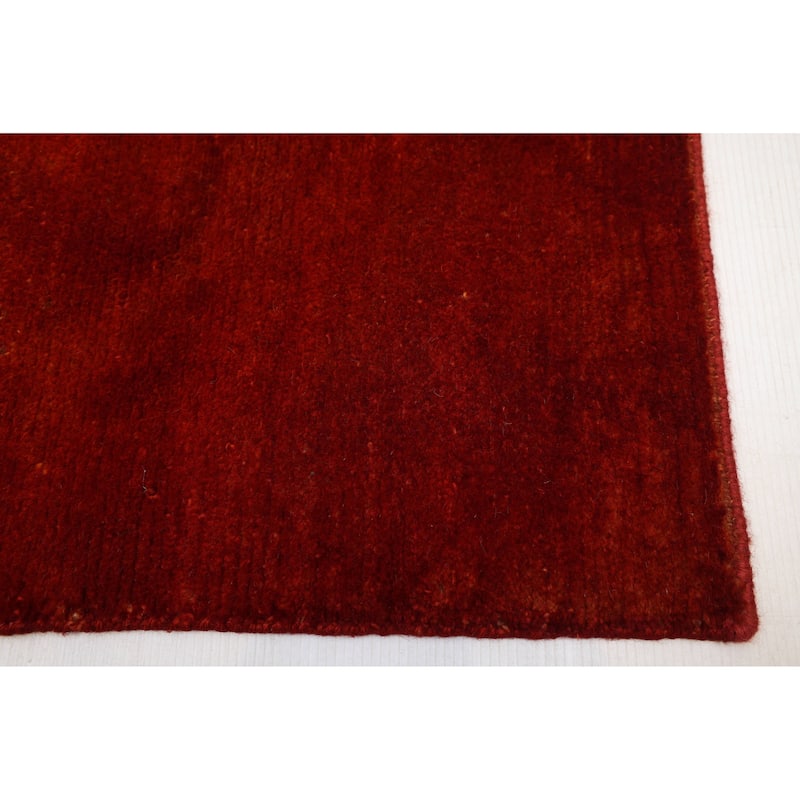 ECARPETGALLERY Hand-knotted Color Transition Red Wool Rug - 6'0 x 9'0