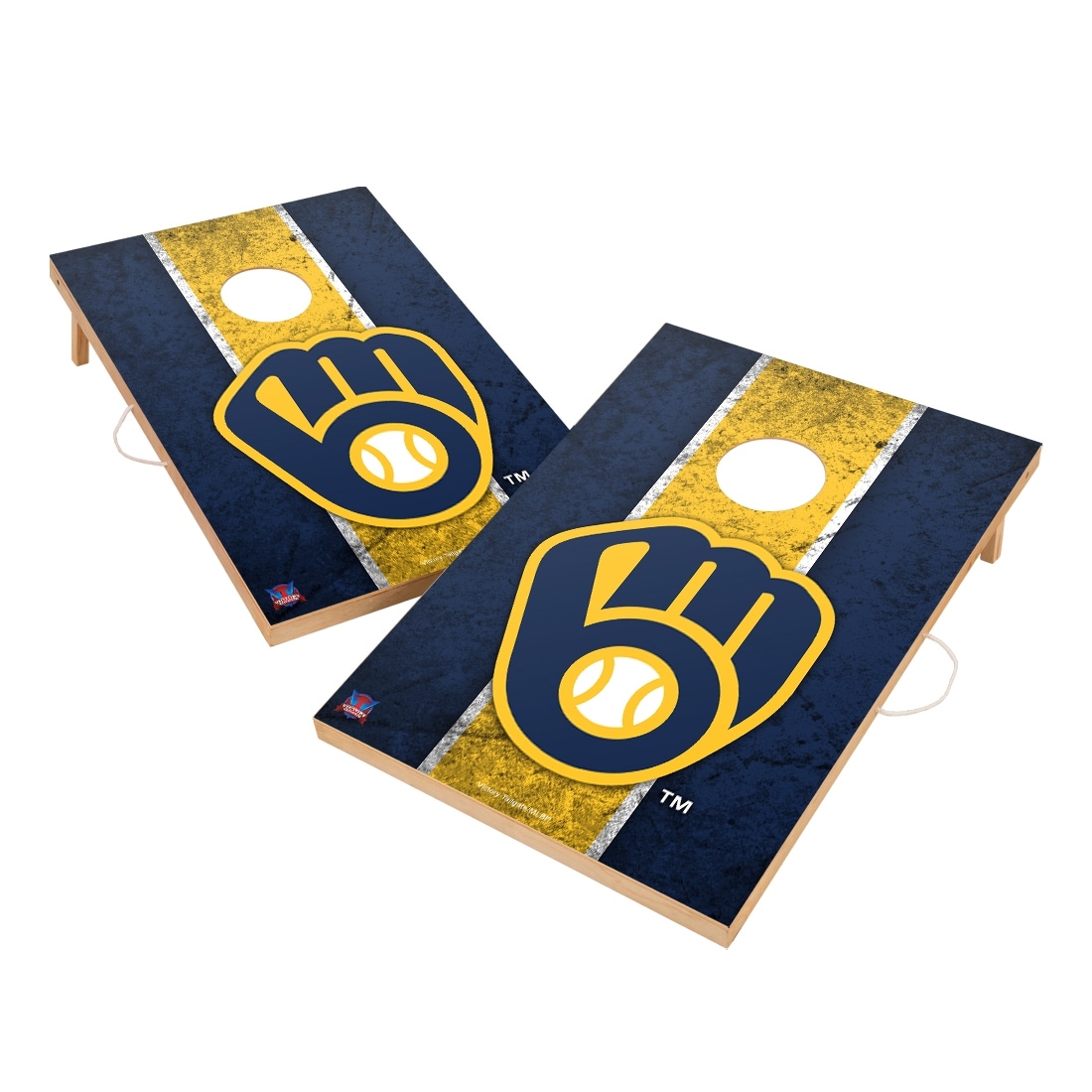 Vintage Milwaukee Brewers MLB Regulation 2x4 Cornhole Set