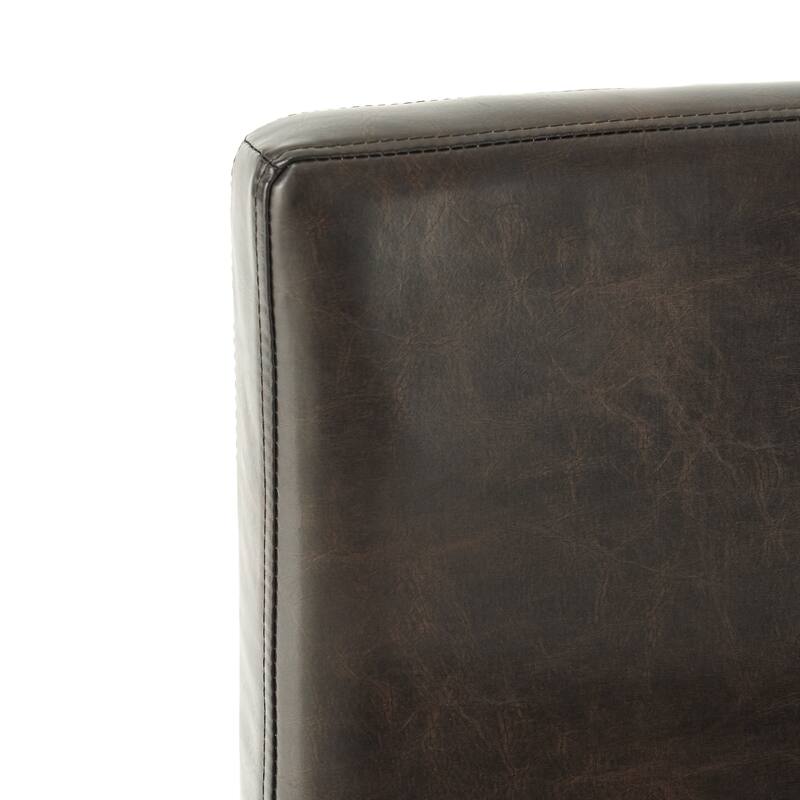 Portman 38-inch Brown Bonded Leather Counter Stool (Set of 2) by Christopher Knight Home