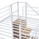 preview thumbnail 26 of 33, Metal Bunk Bed with Guardrail, Kids Bed Frame with Lateral Storage Ladder and Wardrobe