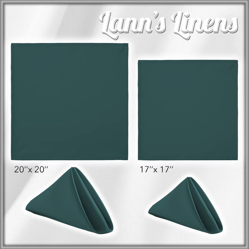 12 Pack 17 Inch Polyester Cloth Dinner Napkins for Party Restaurant