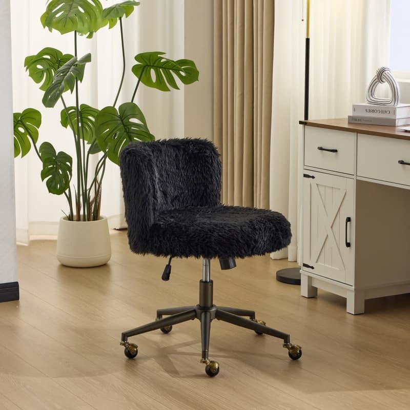 Plush Velvet Swivel Chair Antique Bronze Base With Wheels