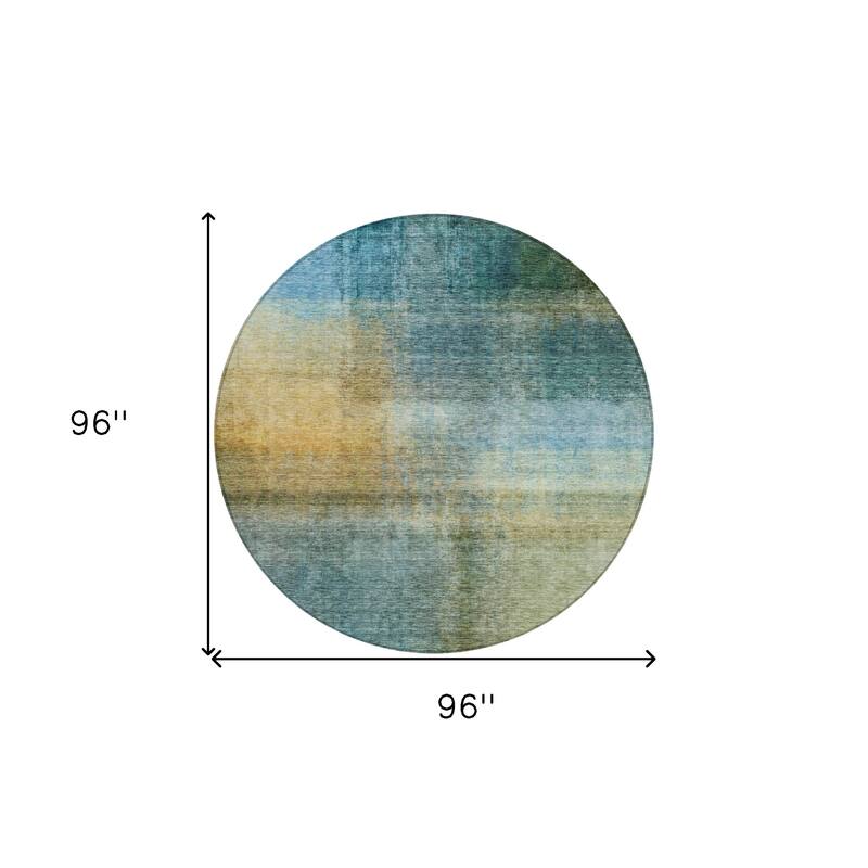 HomeRoots Abstract Transitional Rectangle Outdoor Rug