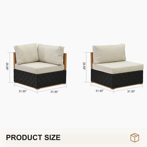 dimension image slide 6 of 14, PURPLE LEAF GLFSF Black sofa with white seat Outdoor Couch for Yard Porch Deck Patio Conversation Sets