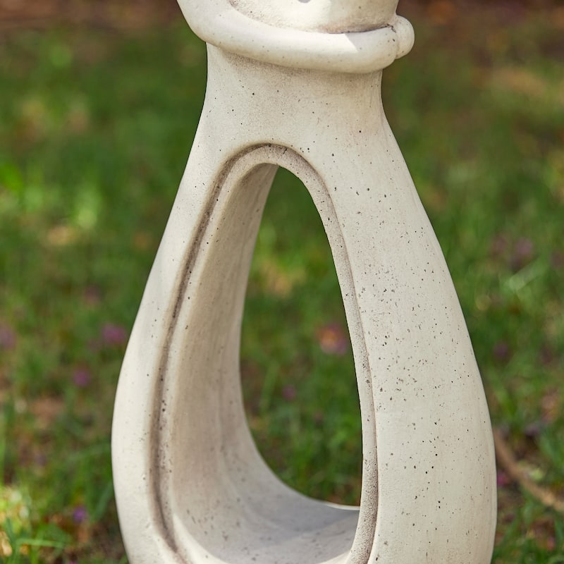 Glitzhome 24.75"H Modern Abstract Sculpture Hugging Mother and Baby Garden Statue