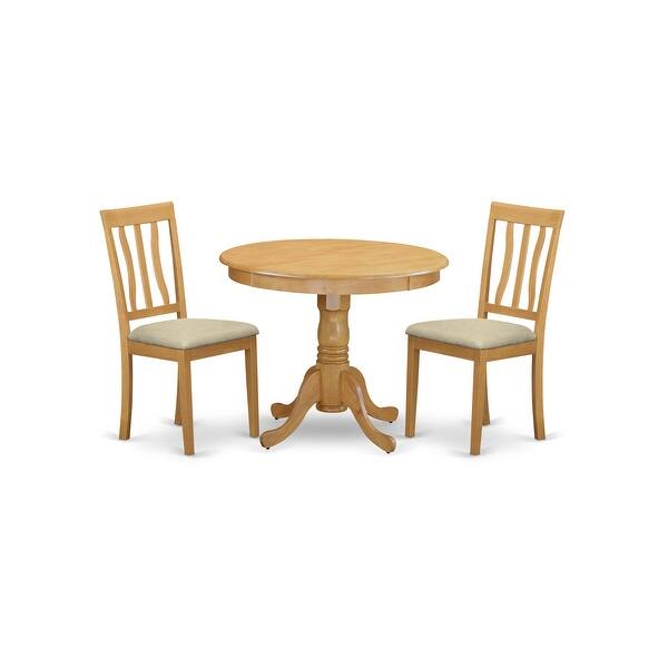 Shop Oak Small Kitchen Table Plus 2 Chairs 3 Piece Dining Set
