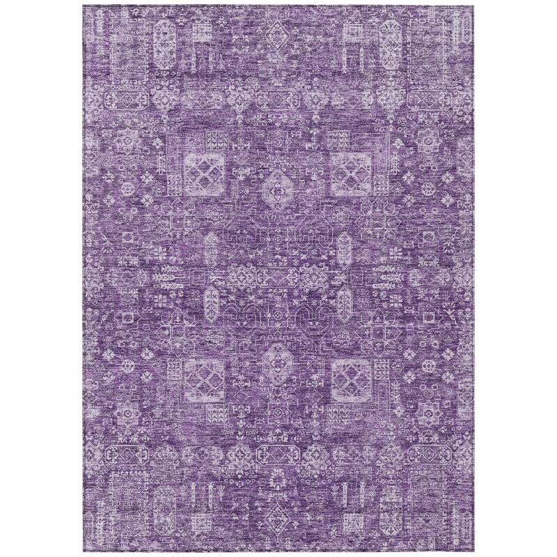 HomeRoots Oriental Transitional Rectangle Outdoor Rug