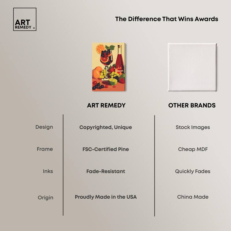 Sangria Drink Canvas by Art Remedy, Gallery Wrapped
