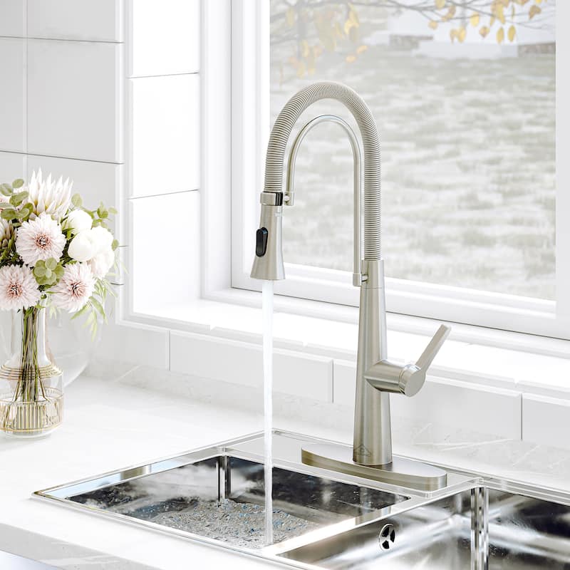 Spring Kitchen Sink Faucet with Detachable Towel Rack, Kitchen Faucet for Kitchen Sink