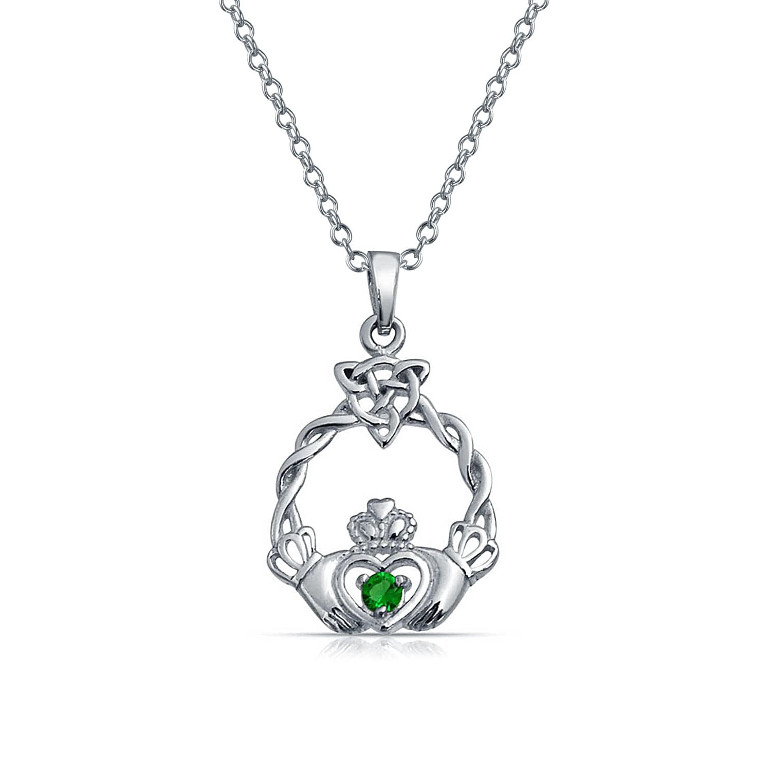 Celtic Knot Heart Pendant .925 Sterling Silver Trinity Charm