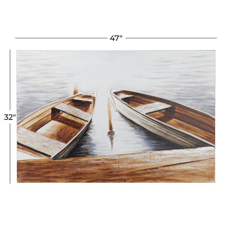 Canvas Sail Boat Wall Art - Brown - Roche River Decor