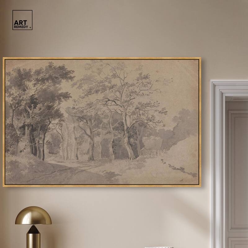 Grove with Road and Haycart Canvas by Art Remedy
