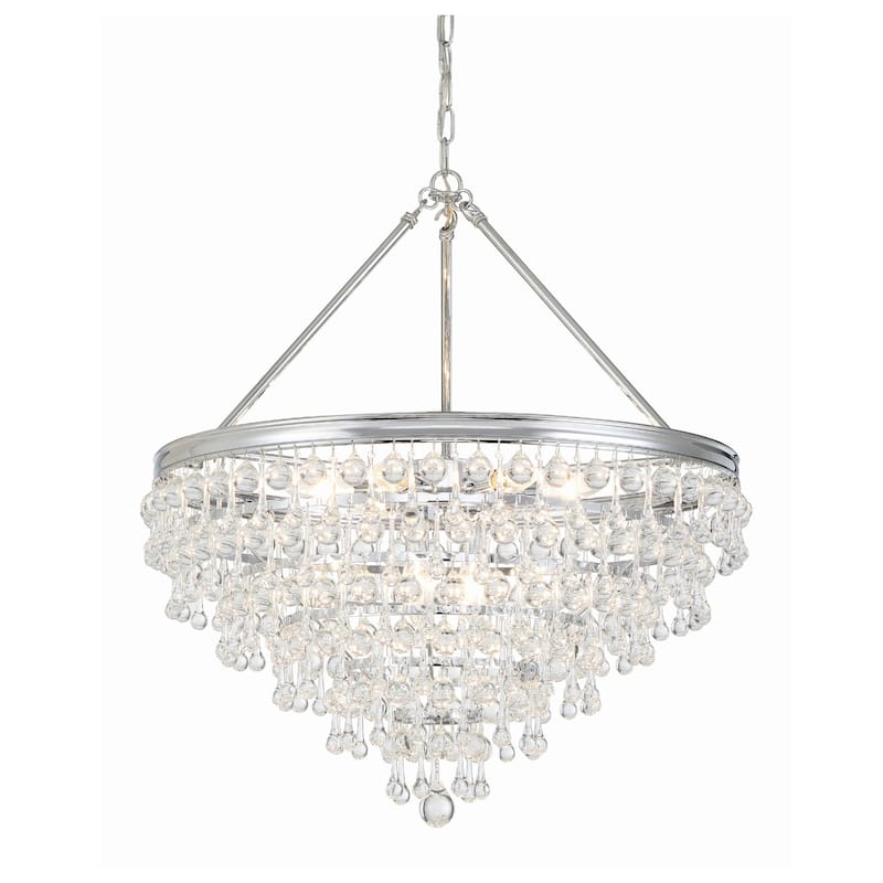 Crystorama Lighting Group Calypso 8 Light 24" Wide Chandelier with - Polished Chrome