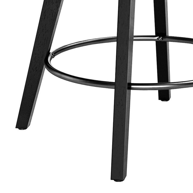 26" Counter Height Swivel Bar Stools with Solid Wood Frame Set of 2 - 26" H