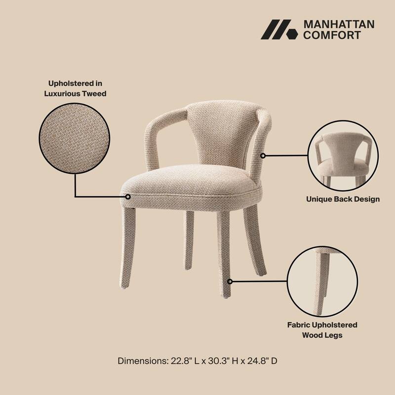 Manhattan Comfort 5-Piece Hathaway Modern 47.24 Solid Wood Round Dining Set