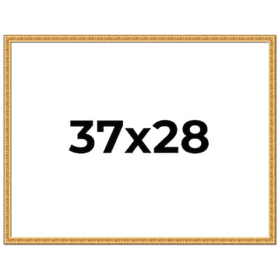 37x28 Frame Gold Real Wood Picture Frame Width 1 inches | Interior