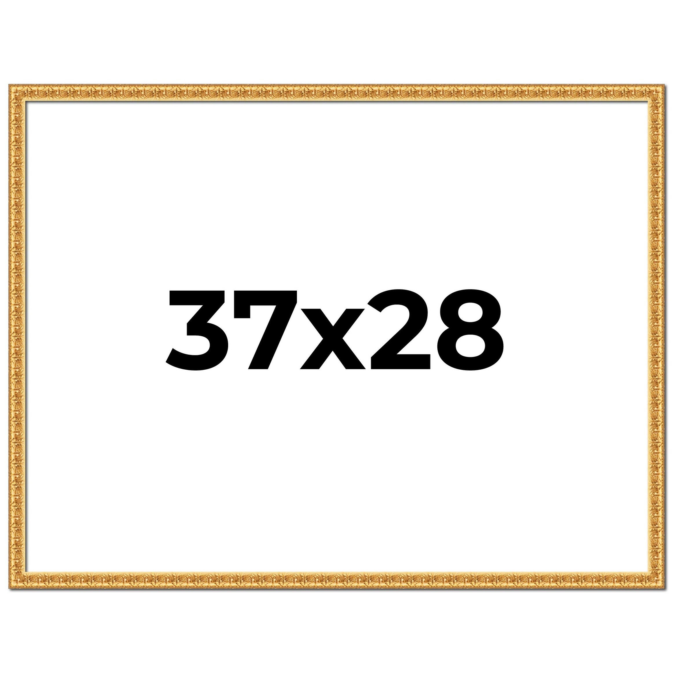 37x28 Frame Gold Real Wood Picture Frame Width 1 inches | Interior
