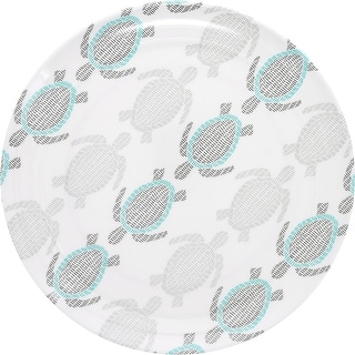 Pavilion Beach Themed Melamine Dinner Plates (Set of two) - 10.5"