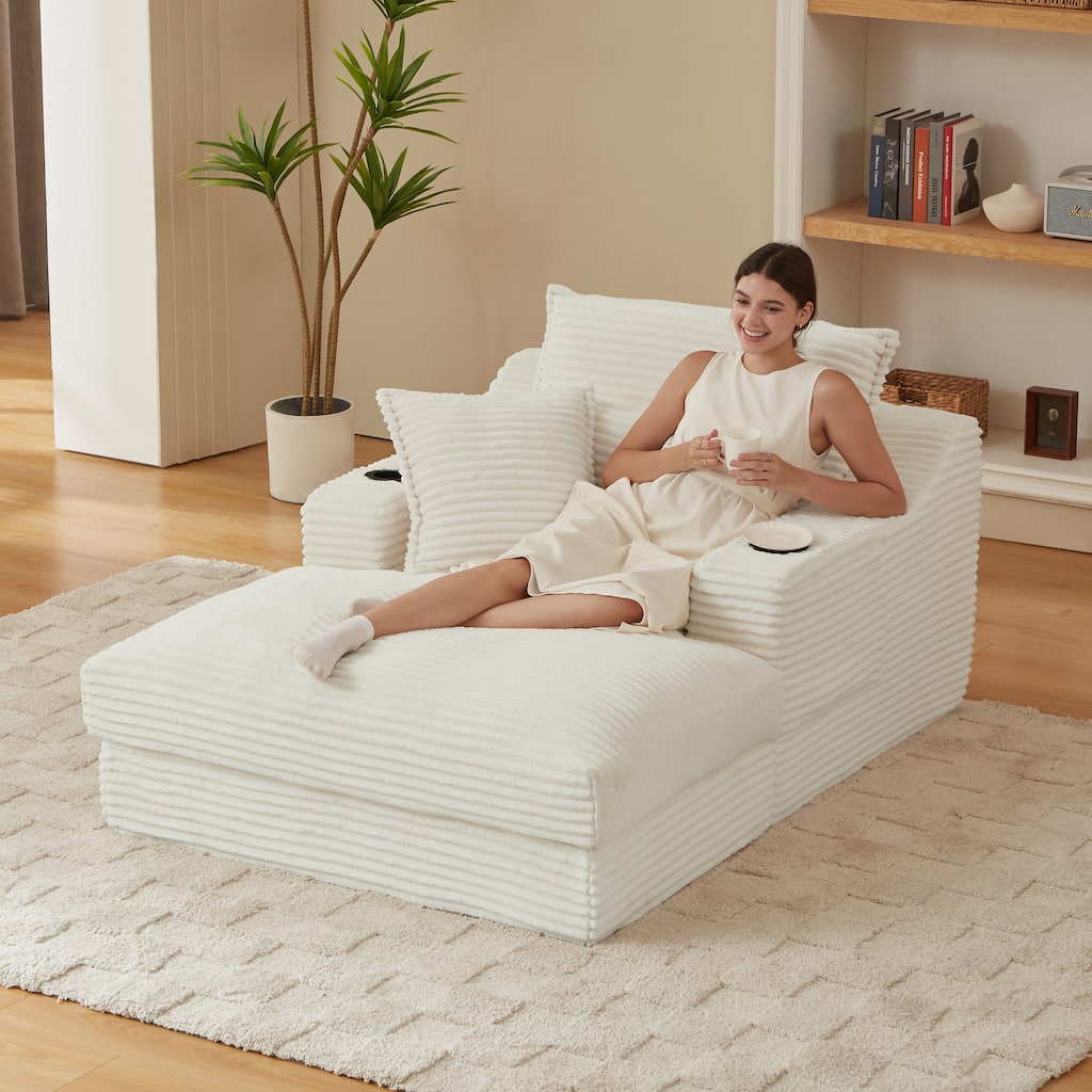 47.24" Modern Comfortable Cushioned Compression Sofa with Unique Cushion design