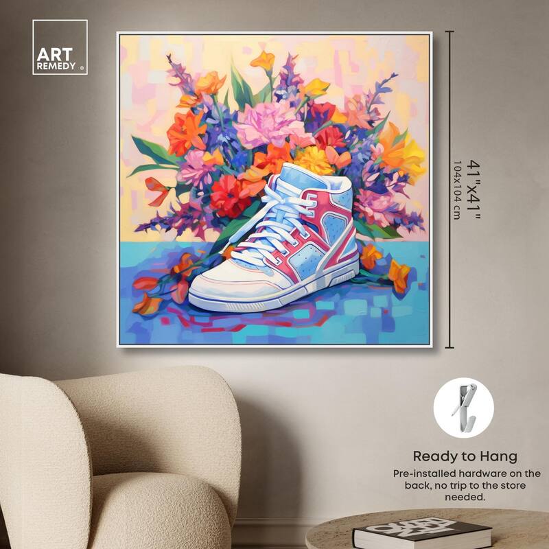 Colorful Sneaker Bouquet II Canvas by Art Remedy
