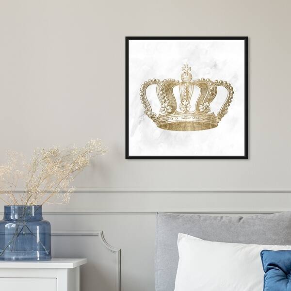 Shop Oliver Gal Gold Crown Fantasy And Sci Fi Wall Art Framed Canvas Print Fairy Tales Gold White Overstock 31794769