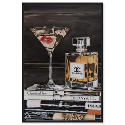 Martini Books Canvas by Art Remedy