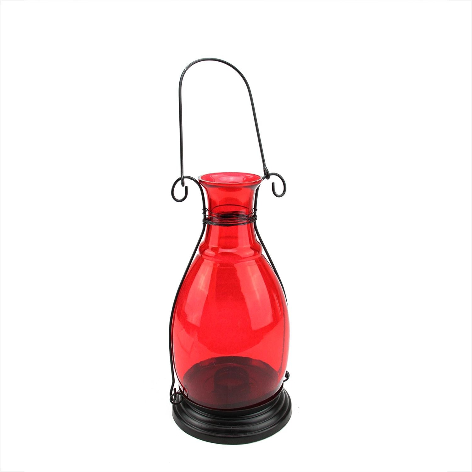 Shop 10 5 Transparent Red Decorative Glass Bottle Vase Tea Light