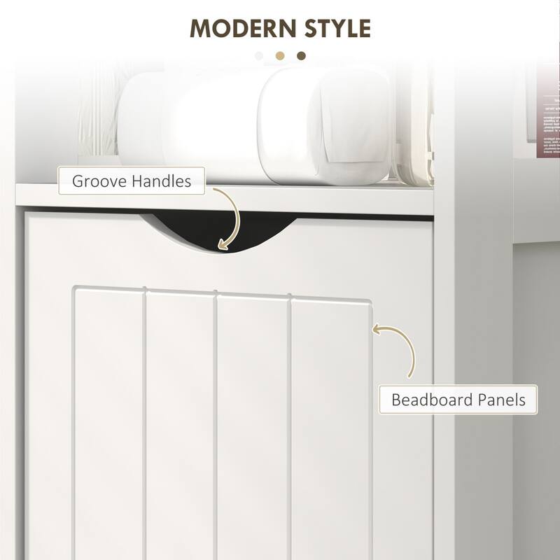 55.6" Tall Bathroom Narrow Floor Storage Cabinet