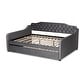 preview thumbnail 6 of 18, Silver Orchid Titus Contemporary Tufted Velvet Daybed with Trundle