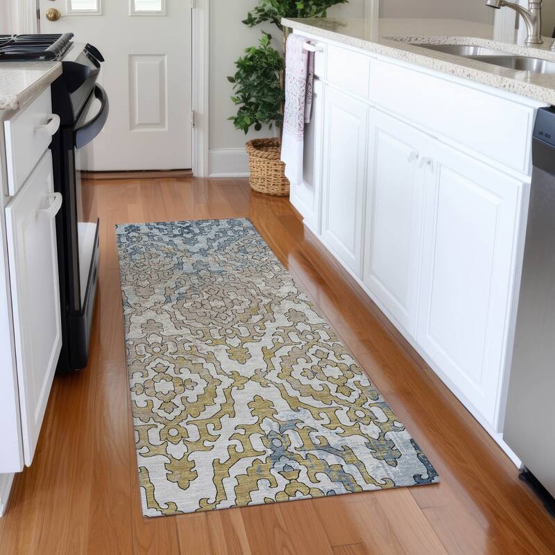 Premium Washable Super Soft Chic Soho Mayfield Rug - Sky - 2'3" x 7'6"