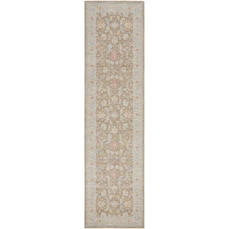 Livabliss Avant Garde Traditional Medallion Area Rug - 2'7" x 10' - Brown