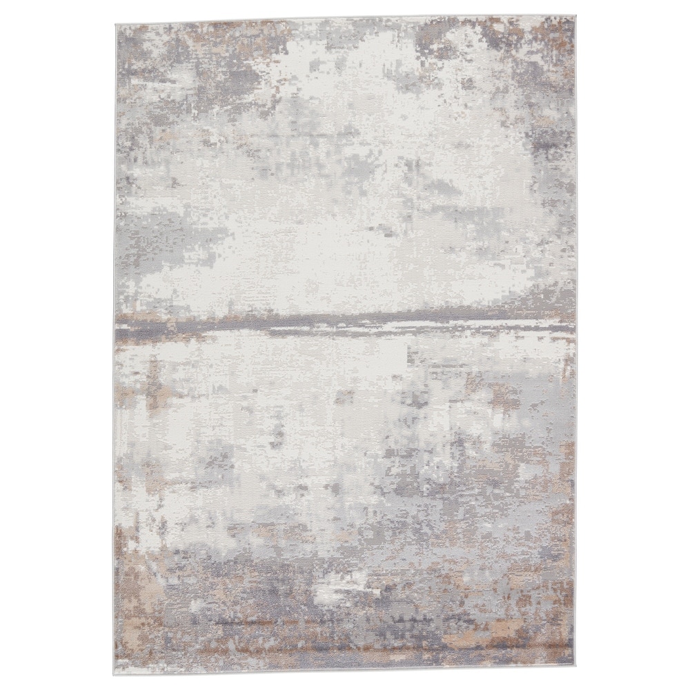 Treyton Abstract Gray/ Ivory Area Rug