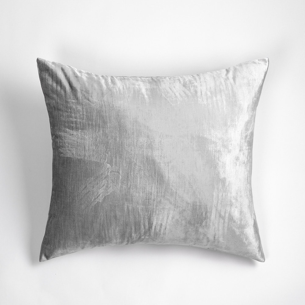 Lia Rayon Velvet Sham, Steel Blue, Euro