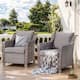 Option Brwon Wicker Grey Cushion