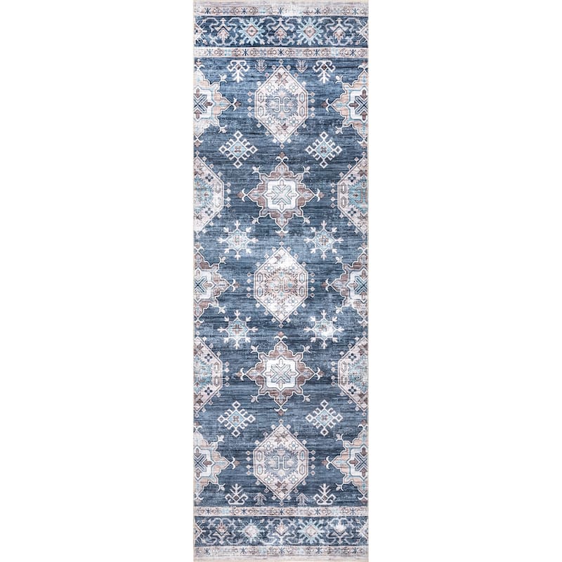 Nuloom Finley SpinClean Machine Washable Vintage Distressed Area Rug