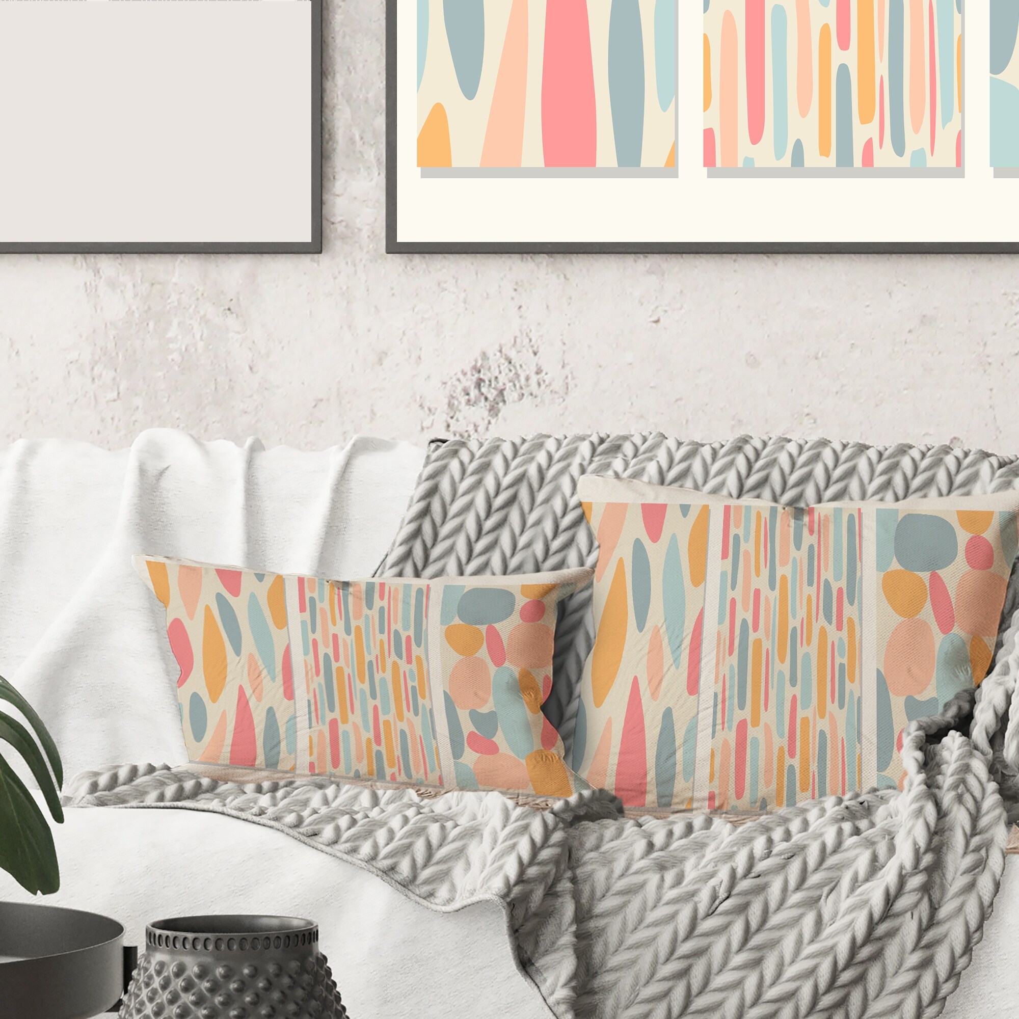 pastel throw pillows
