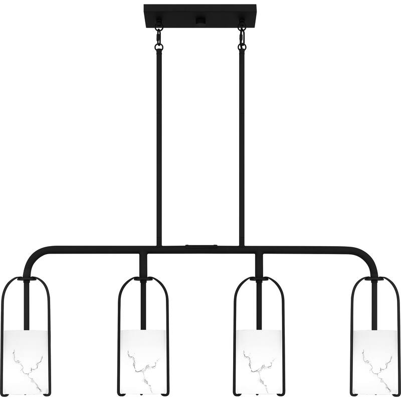 Fairbanks 4-Light Matte Black Island Light