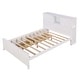 preview thumbnail 21 of 22, Full Platform Bed with 2-Drawers, Storage Headboard and Sliding Door, Grey