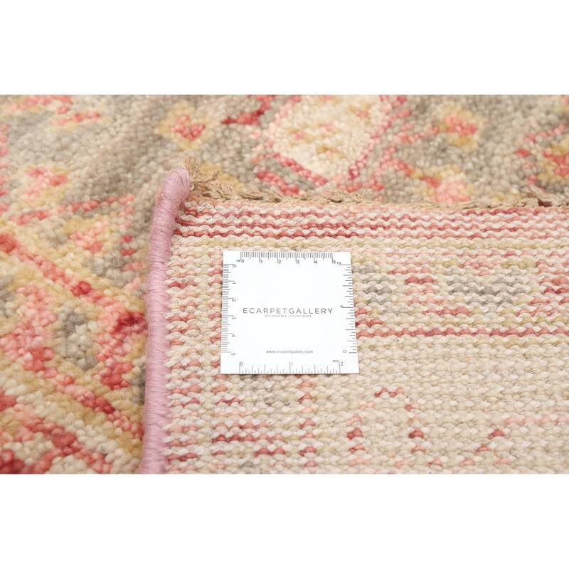 ECARPETGALLERY Hand-knotted Mamluk Dark Grey, Pink Wool Rug - 8'0 x 10'1