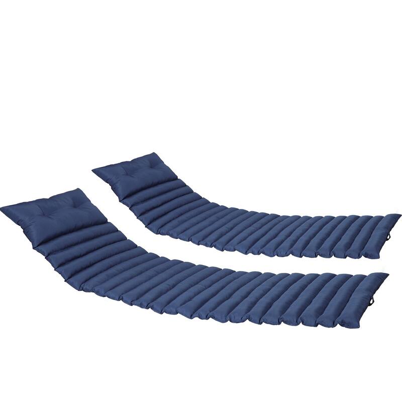 GDFStudio Arth Outdoor Chaise Lounge Cushion (Set of 2),ONLY CUSHIONS