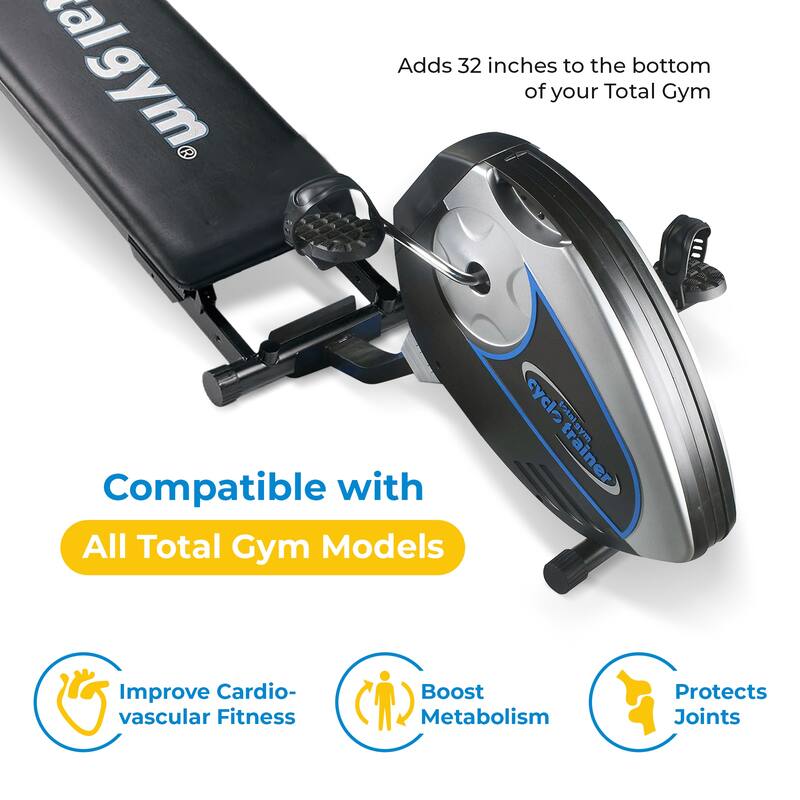 Total Gym Attachable Cyclo Trainer w/ Digital Monitor for Home Workout Machines - 37.9
