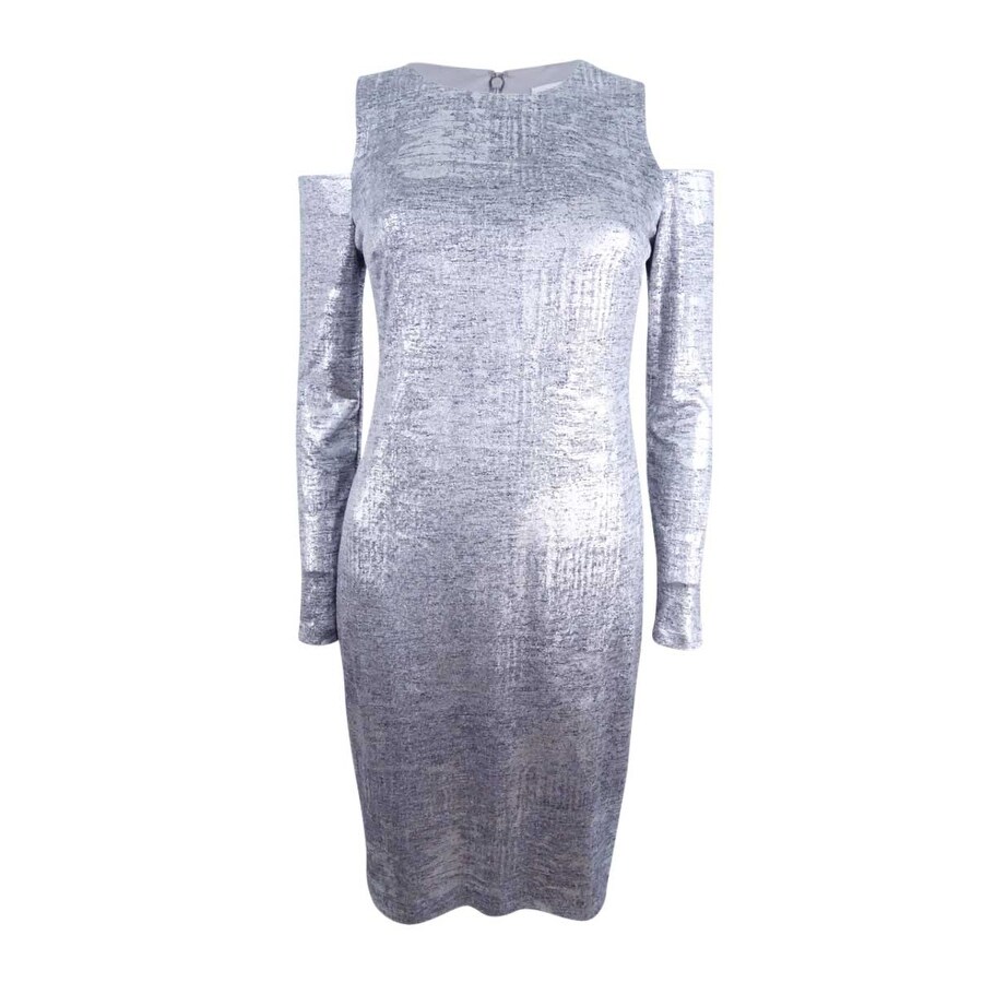 calvin klein cold shoulder sheath dress