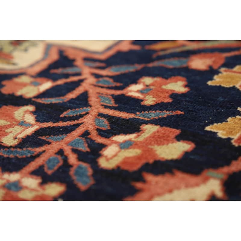 Vegetable Dye Sarouk Farahan Persian Area Rug Hand-Knotted Wool Carpet - 9'1"x 12'6"
